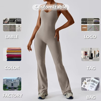 Combinaisons de sport pour femmes les plus vendues, en spandex/nylon, sans couture, col en V, séchage rapide, respirantes, confortables, pour le yoga et l'entraînement