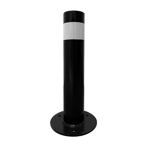 Poteau de signalisation métallique flexible 45 x 9 cm pour applications intérieures/extérieures, barrière de sécurité pour rues, routes, parkings et extérieurs - Product Image 1