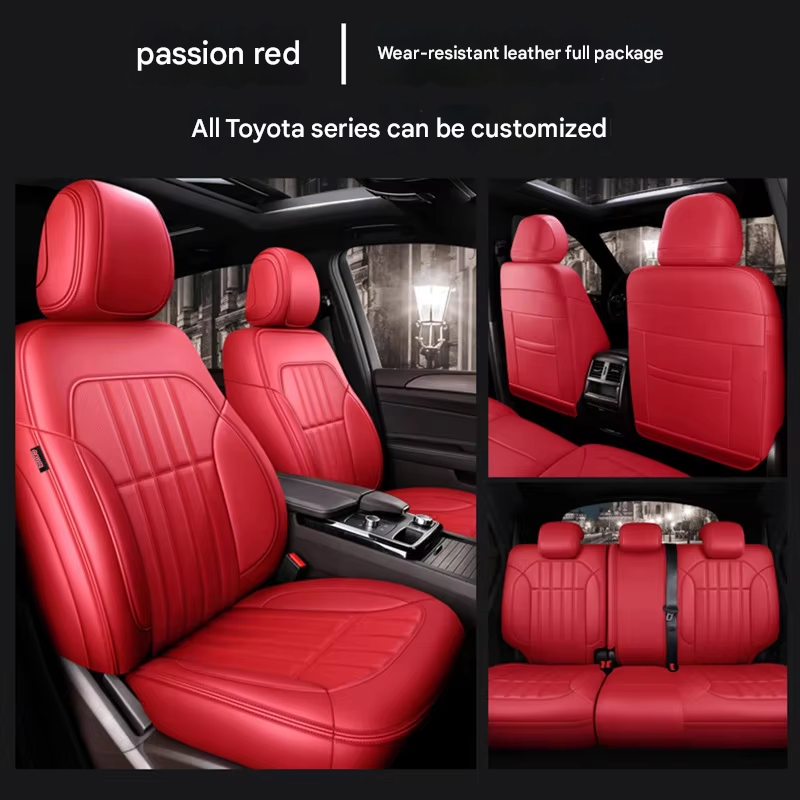 Linee originali dell'auto in pelle nappa rosso passione