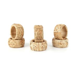 Porte-serviettes en rotin décoratif de table, fabriqué sur mesure en bois, élégant, fait à la main, 100% rotin de qualité supérieure - Product Image 4