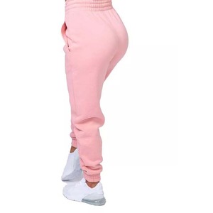 New Style Ladies Tracksuits Solid Drawstring Suits Pink Color Pullover Cotton Fleece Customs Logo <b>Women</b> Tracksuit Sets - Product Image 3