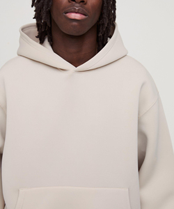 เสื้อมีฮู้ดแฟชั่นโอเวอร์ไซส์สีทึบแนวฮิปฮอปของ350GSM ทำจากผ้าฝ้าย100% ออกใหม่2025 - Product Image 5