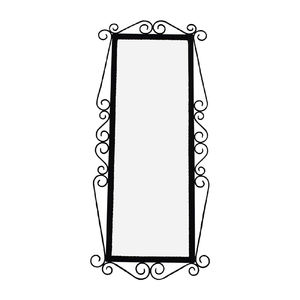 Cadre de miroir mural rond en métal galvanisé décoratif pour la maison - Product Image 4