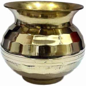 Nouveau pot en laiton poli Lota Kalash, pot à eau, temple, festival, culte, Navratri, Puja, décoration religieuse pour la maison, cadeau - Product Image 1