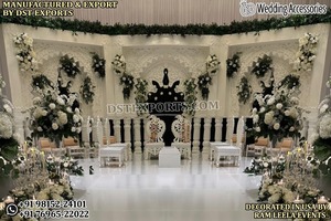 Stylish Silver Polish FRP <b>Frame</b> for <b>Wedding</b> Medallion Top <b>Wedding</b> Stage Backdrop <b>Frames</b> <b>Wedding</b> Stage Frp Carved <b>Frames</b> USA - Product Image 3