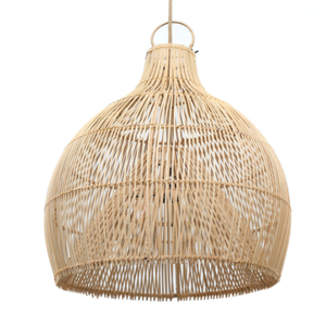 Handwoven Round <b>Pendant</b> <b>Light</b> Lampshade Water Hyacinth Ceiling <b>Light</b> Kitchen Island Home Accessories in <b>Rattan</b> Bamboo Metal - Product Image 1