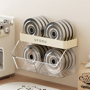 Scaffale a Doppio Ripiano da Parete per Caffè, Organizzatore per Angolo Caffè Domestico - Product Image 1