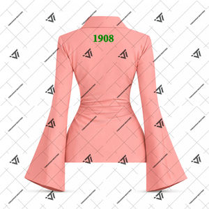 Vente en gros RTS Alpha |   Kapa |   Alpha |   Vêtements de sororité AKA, veste blazer à manches cloche brodée, accessoires grecs - Product Image 2