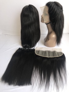 Vison cambodgien de qualité supérieure 18''Straight 13x4 Hd Lace Frontal Perruque Raw Indian Temple Virgin Indian Fournisseur Vente en gros d'exportation - Product Image 3