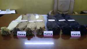 NATURAL HAND <b>TIED</b> UNPROCESSED CURLY INDIAN DONOR HAIR WIGS PREMIUM QUALITY TANGLE FREE VIRGIN RAW REUSABLE HAIR BUNDLES - Product Image 5