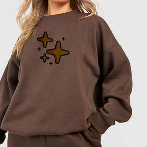 Conjunto de sudadera y pantalones de chándal para mujer, conjunto de sudadera y pantalón de chándal de talla grande de algodón con logotipo personalizado, 100% - Product Image 4