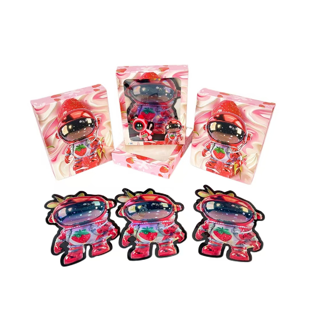 In Stock Spaceman Mylar Box Paper Bag Special Shape Mylar Bag with Toy Smell Proof Zipper
