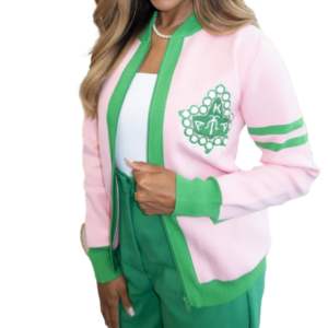 Jersey de gran tamaño ROPA DE MUJER Suéter con letras de hermandad griega Capítulo personalizado Sudadera con adorno de perlas - Product Image 1