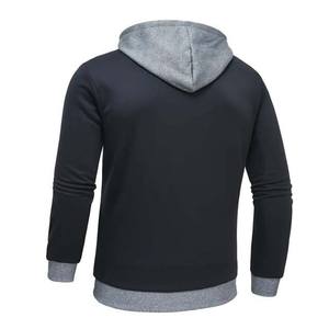 <b>Black</b> Grey Winter Men's <b>Hoodies</b> Full <b>Zipper</b> 100% Cotton Fleece Long Sleeve Regular Fit Custom Logo High Quality - Product Image 6