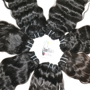 Extensions de cheveux humains indiens Remy à cuticules alignées, non traités, ondulés profonds, double trame, vente en gros - Product Image 2