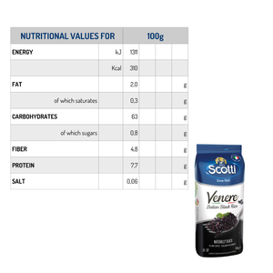 Auténtico Arroz Negro Venere Italiano Calidad Premium 500g Ideal para Platos Gourmet Made in Italy - Product Image 3