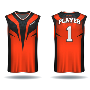 Maillot de basket-ball 100% polyester de qualité supérieure super respirant à séchage rapide pour adultes impression par sublimation grande taille pour l'entraînement d'été - Product Image 3