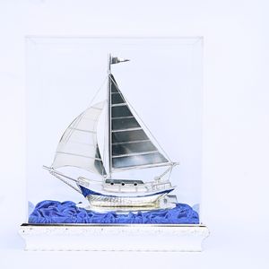 Élégant thème nautique moderne ventilateurs artisanaux en métal Sculptures maritimes classiques faites à la main pour bureau maison ou décoration de mariage - Product Image 4