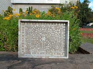 Incrustation d'os écologique faite à la main et plateau de service en nacre plateau de petit-déjeuner pour les occasions alimentaires - Product Image 4