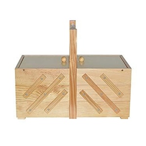 WELL HOME Scatola Vintage per Cucito in Legno di Pino Verniciato, Elegante Contenitore per Organizzazione - Product Image 3