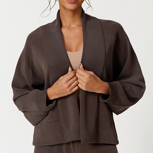 Manteau d'hiver et d'automne pour filles, tissu modal respirant, cardigan oversize à ouverture sur le devant, haut tendance en une seule pièce, doux - Product Image 5