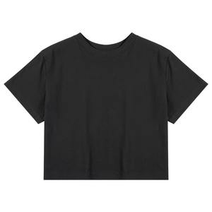 เสื้อยืดผู้หญิงเสื้อครอปทรงสลิมฟิตแขนสั้นพิมพ์ลายเรียบออกแบบได้ตามต้องการสำหรับฤดูร้อน - Product Image 4