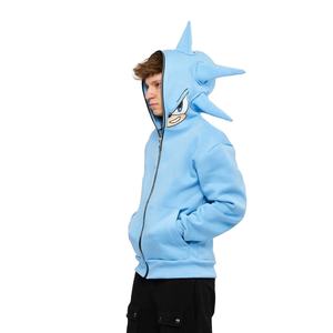 Sudadera con capucha completa con cremallera para hombre, 470 GSM, forro polar de algodón, cálida, urbana, de invierno, OEM, marca privada, de fábrica - Product Image 4