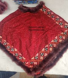 เสื้อปอนโชขนสัตว์อินเดียรุ่นใหม่สำหรับผู้หญิงเสื้อปอนโชกันหนาวขนเฟอร์ทันสมัยสำหรับฤดูหนาวแฟชั่นเสื้อปอนโชสำหรับผู้หญิงในฤดูหนาว - Product Image 6