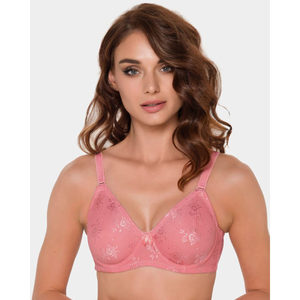Soutien-gorge minimiseur en dentelle confortable et respirant, sans armatures, doux, sans couture, avec crochets de fermeture réglables, lingerie en coton - Product Image 2