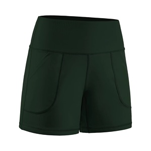 กางเกงกีฬาขาสั้นเอวกลางเอวสูงสำหรับผู้หญิงระบายอากาศได้ดีแห้งเร็วเป็นมิตรกับสิ่งแวดล้อมชุดออกกำลังกายแบบลำลองพร้อมเข็มขัด - Product Image 6