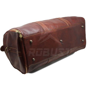 Handmade Premium Leather Duffle <b>Bag</b>-Durable Lightweight Sport Style with Polyester Lining Large Capacity & Eco-Friendly - Product Image 4