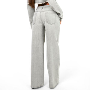 Pantalones vaqueros acampanados de pierna ancha para mujer de calidad superior Pantalones vaqueros transpirables de algodón con cremallera Fly Denim Casual Botón Bolsillo Tallas grandes Invierno - Product Image 6