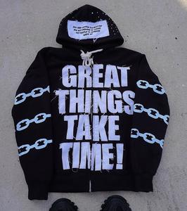 Sudadera personalizable de algodón 100% para hombre, sudaderas con capucha de invierno y logotipo impreso, sudaderas con capucha térmicas de lana sólida - Product Image 6