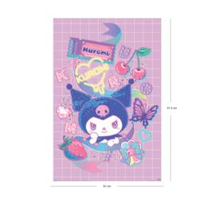 Sanrio Modern Design Paper <b>Poster</b> Kuromi Mood Hello Kitty for Wall Decorations on Birthday Occasions - Product Image 2