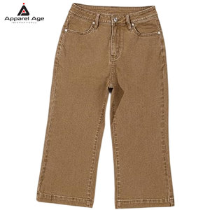 <b>Top</b> Quality Latest Design Women Jeans Capris Wholesale Design Your Own Women Capris Made In Pakistan - Product Image 5