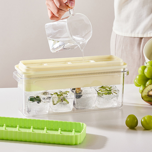 Công suất lớn Silicone báo chí-loại <span class=keywords><strong>Ice</strong></span> Cube khuôn hộp lưu trữ nhà Tủ đông <span class=keywords><strong>Ice</strong></span> Cube Maker công cụ với <span class=keywords><strong>Ice</strong></span> container Scoop và bìa - Product Image 5
