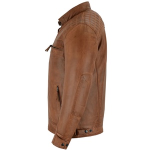 Motorbike Leather jacket for men men's jackets Protection Racing Safety Gear Genuine Cowhide Black Coat - Product Image 3