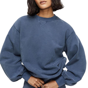 Sweat-shirt en molleton de coton surdimensionné pour homme de haute qualité, personnalisé, hiver, uni, brodé, streetwear, décontracté, respirant - Product Image 2