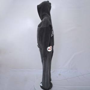 Camiseta para mujer 100% algodón Streetwear Street Wear tejido de gran tamaño Fit chándal de dos piezas a juego deportivo casual - Product Image 6