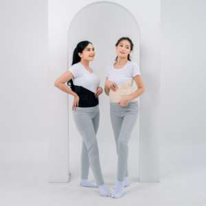 Corset post-partum en polyester de qualité supérieure, réglable, élastique, respirant et lavable, offrant un soutien confortable et aident à resserrer la silhouette. - Product Image 6