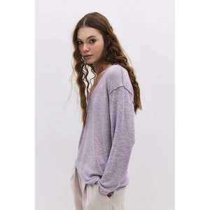 Blusa de Manga Larga con Cuello en V - Product Image 3