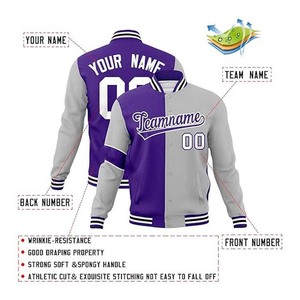 Venta al por mayor de chaqueta de béisbol universitaria para hombres con logotipo de diseño personalizado ligero Letterman para adultos y jóvenes - Product Image 3