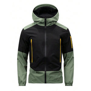 เสื้อแจ็คเก็ตบุโพลีเอสเตอร์แบบกำหนดเองสำหรับผู้ชาย พร้อมซิปตรวจจับเข็ม ผลิตจำนวนมากแบบ OEM กันลม สวมใส่สบาย - Product Image 1