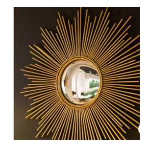 Miroir mural moderne en rotin en forme de soleil, miroir décoratif fait main pour entrée, salle de bain, salon, décor à la mode - Product Image 3