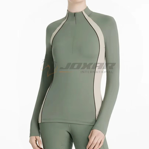 Breathable equestrian women horse riding <b>base</b> <b>layers</b> lightweight top with moisture wicking fabric quick dry function - Product Image 1
