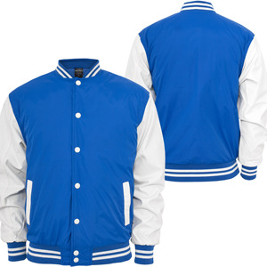 Chaqueta Universitaria de Invierno con Cierre de Cremallera, Cuello Alto, Mangas Largas, Forro de Algodón, Logotipo Frontal Personalizado, Unisex - Product Image 1