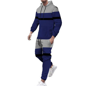 Ensemble de survêtement à logo personnalisé Survêtement pour homme à logo cousu Vêtements de sport pour homme Survêtement décontracté personnalisé pour homme - Product Image 3
