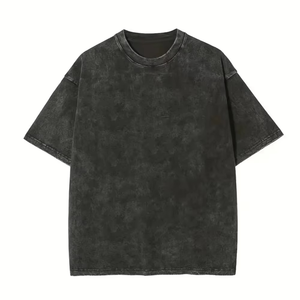 T-shirt Unisex personalizzata oversize in cotone 100% tinta unita per <span class=keywords><strong>uomo</strong></span> e <span class=keywords><strong>donna</strong></span> t-shirt traspirante lavata primavera/estate - Product Image 3