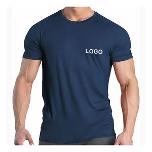 T-shirt uni pour homme en gros, 100 % coton, livraison directe usine, logo personnalisé, respirant, écologique, doux, hauts de gamme, mondial - Product Image 4