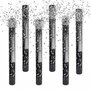 Cañón de Confeti Metálico Plateado para Bodas, Cumpleaños, Año Nuevo, Navidad, Halloween y Eventos Festivos - Venta al por Mayor España - Product Image 1